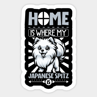 Home is with my Japanese Spitz Sticker